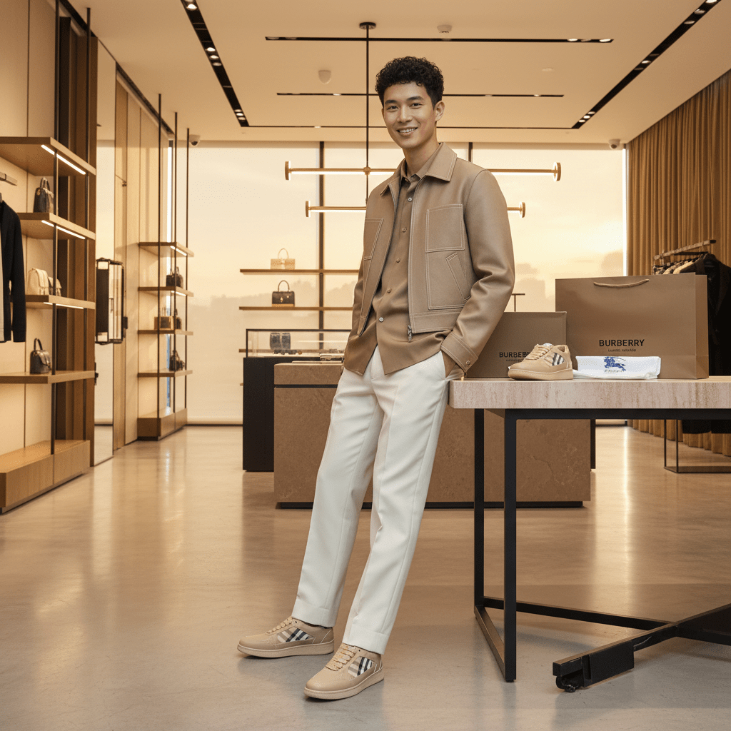 B@rberry Premium Sneakers - Image 4