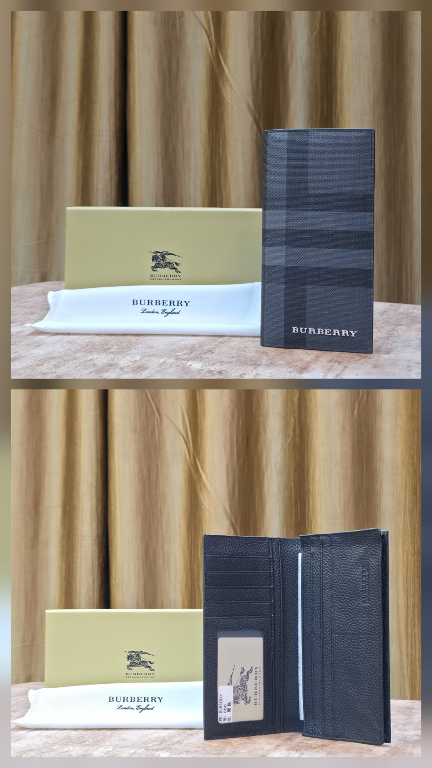 B@rberry Premium Passport Holder